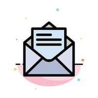 Email Mail Message Text Abstract Flat Color Icon Template vector