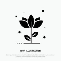 Flora Floral Flower Nature Rose solid Glyph Icon vector