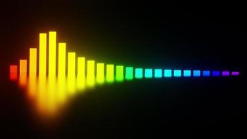 Audio colorful wave animation. Sound wave from equalizer. Looped animation. video