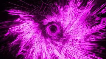 Purple tunnel with hypnotic lines. Seamless looped animation 002