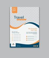 travel sale flyer template vector