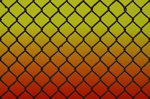 Texture of an old and rusty metal mesh on a neutral colored background photo