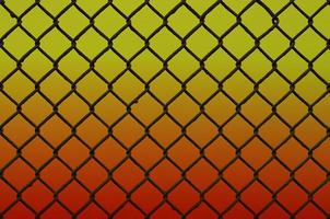 Texture of an old and rusty metal mesh on a neutral colored background photo