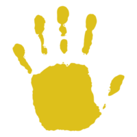 ilustración de silueta de huella de mano. silueta de palma de mano para logotipo, aplicaciones de pictograma, sitio web o elemento de diseño gráfico. formato png
