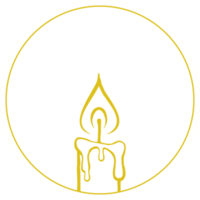 Visual Illustration of the Candle for Logo, Art Illustration, Website, Pictogram or Graphic Design Element. Format PNG