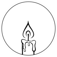 Visual Illustration of the Candle for Logo, Art Illustration, Website, Pictogram or Graphic Design Element. Format PNG