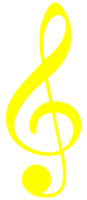 ilustración de notación musical para icono, símbolo, ilustración de arte, aplicaciones, sitio web, logotipo o elemento de diseño gráfico. formato png