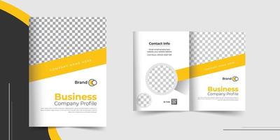 Pages company profile brochure cover template vector