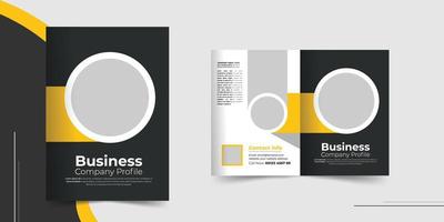 Pages company profile brochure cover template vector