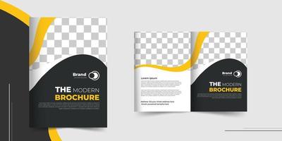 Pages company profile brochure cover template vector