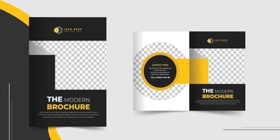 Pages company profile brochure cover template vector