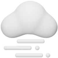 Fog cloud 3d rendering isometric icon. png