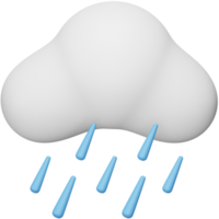 icono isométrico de representación 3d de lluvia. png