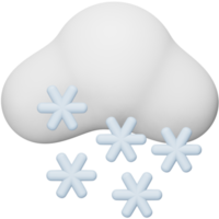 icône isométrique de rendu 3d de neige intense. png