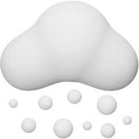 granizo nube 3d renderizado icono isométrico. png