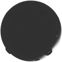 icône isométrique de rendu 3d de la nouvelle lune. png