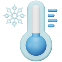 Low temperatures 3d rendering isometric icon. png