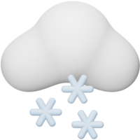 Snowing 3d rendering isometric icon. png