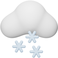 Snowing 3d rendering isometric icon. png