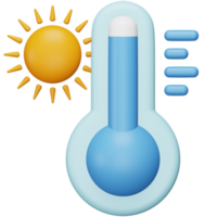 hoog temperaturen 3d renderen isometrische icoon. png