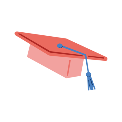 Illustration of graduation cap. Cartoon of graduation cap in ...
