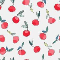 Seamless pattern with apples vector