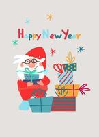 Happy New Year 2023 greeting card vector