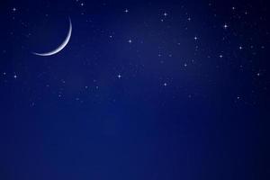 cielo nocturno con luna foto