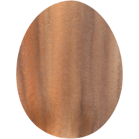 Brown watercolor Easter egg. Oval shape for design. Transparent PNG Clipart