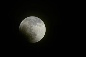 May 2022 Total Lunar Eclipse from the Northern Hemisphere, blood full moon beginning stage of the eclipse photo