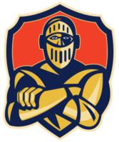 knight with arms crossed with shield png