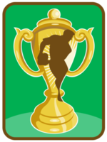 Rugby championship cup player silhouette png