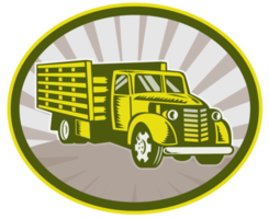 Vintage pick-up cargo truck png