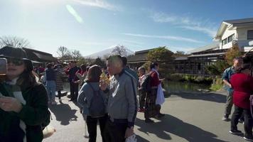 japon - 2019-11-18. touristes visitant oshino hakkai, japon video