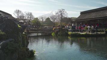 japón - 2019-11-18. turistas que visitan oshino hakkai, japón video