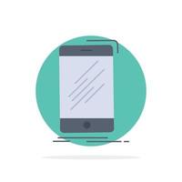 Device mobile phone smartphone telephone Flat Color Icon Vector