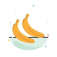 Banana Food Fruit Abstract Flat Color Icon Template vector