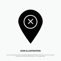 Location Map Navigation Pin solid Glyph Icon vector