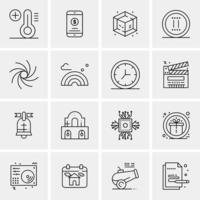 16 Universal Business Icons Vector Creative Icon Illustration to use in web and Mobile Related proje