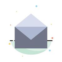 Email Mail Message Open Abstract Flat Color Icon Template vector