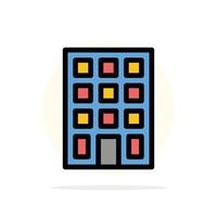 Building Buildings Construction Abstract Circle Background Flat color Icon vector