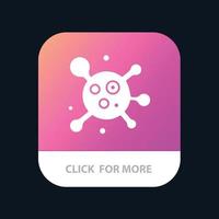 Atom Molecule Science Mobile App Button Android and IOS Glyph Version vector