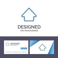 Creative Business Card and Logo template Arrow Up Upload Vector Illustration