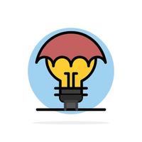 Protected Ideas Copyright Defense Idea Patent Abstract Circle Background Flat color Icon vector
