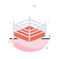 Boxing Ring Wrestling Abstract Flat Color Icon Template vector