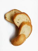 sliced bread on a white background photo