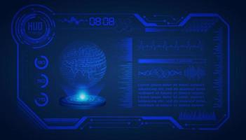 Modern HUD Technology Screen Blue Background vector