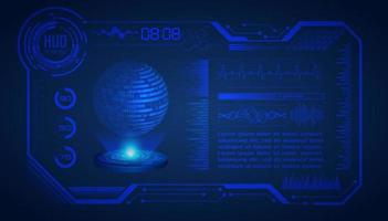 Modern HUD Technology Screen Blue Background vector