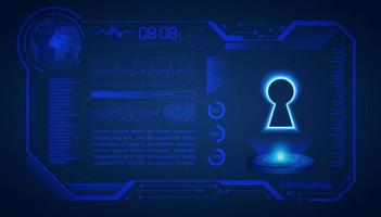 Modern HUD Technology Screen Blue Background vector