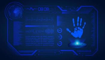 Modern HUD Technology Screen Blue Background vector